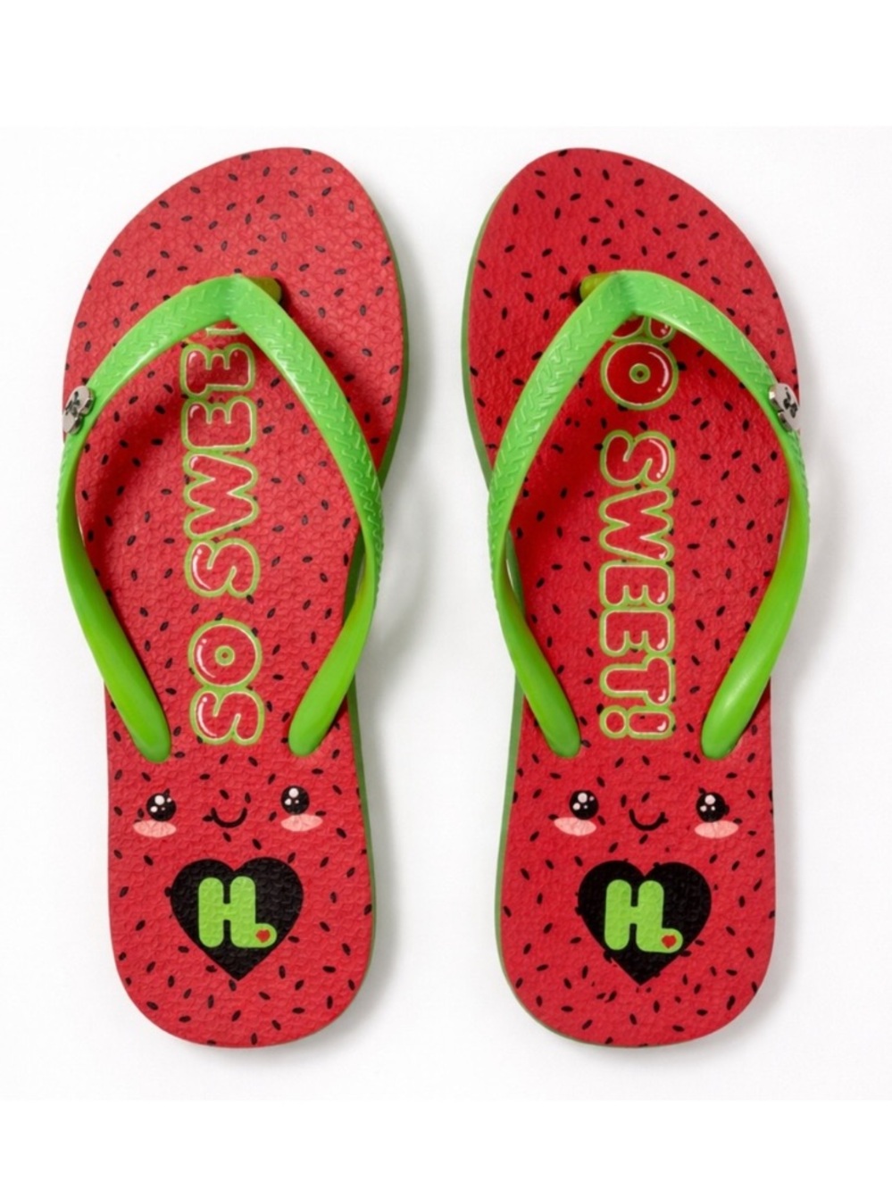 Harajuku Lovers Gwen Stefani Flip Flops | Watermelon Cute Summer Sandals Women’s